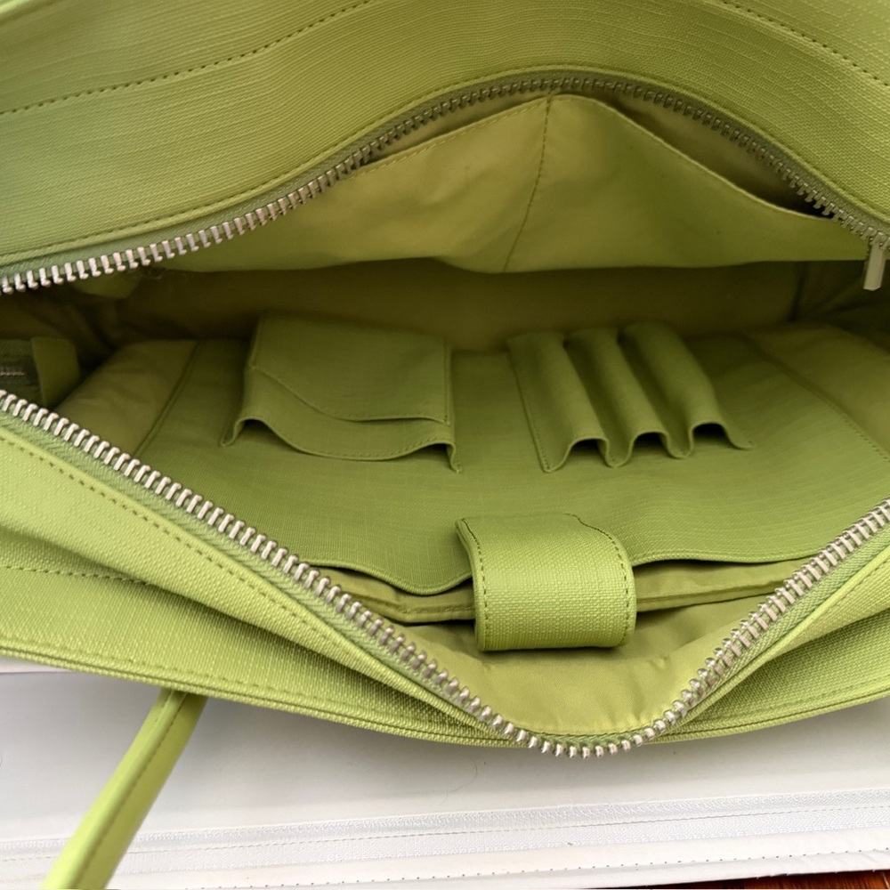 Dagne Dover Signature Legend Tote Bag in Lime *Discontinued* - Picture 2 of 3